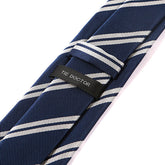 Blue & Grey Duo 7cm Ply Striped Tie - Tie Doctor